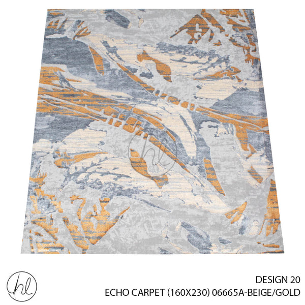 ECHO CARPET (160X230) (DESIGN 20) (BEIGE/GOLD)