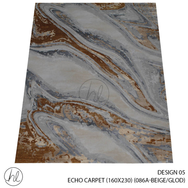 ECHO CARPET (160X230) (DESIGN 05) (BEIGE/GLOD)