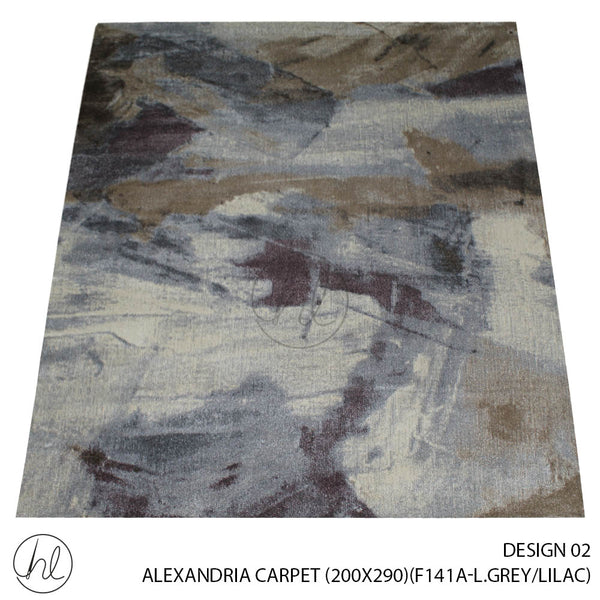 ALEXANDRIA CARPET (200X290) (DESIGN 02) (GREY/LILAC)