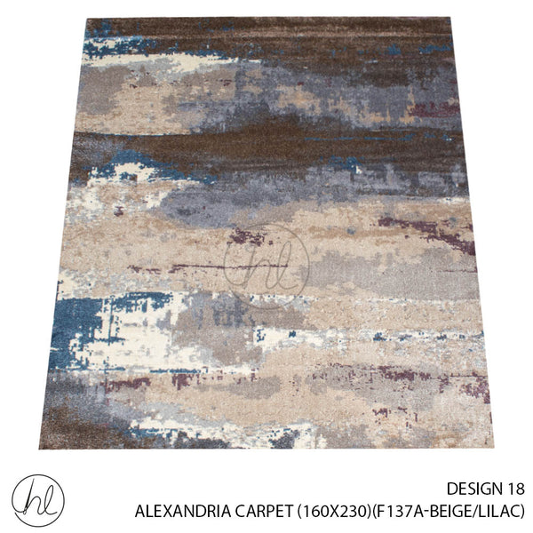 ALEXANDRIA CARPET (160X230) (DESIGN 18) (BEIGE/LILAC)