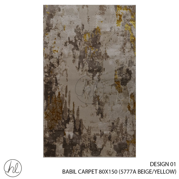 BABIL CARPET (80X150) (DESIGN 01) (BEIGE/YELLOW)