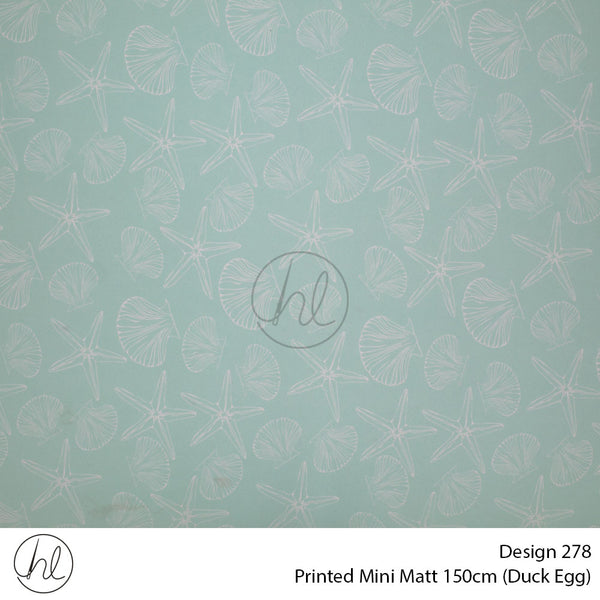 Printed Mini Matt (Design 278) (150cm) (Per m) (Duck Egg)