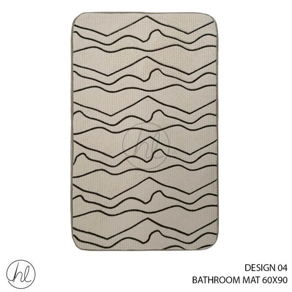 BATHROOM MAT(60X90) (DESIGN 04) (ABY-4965) (CREAM)