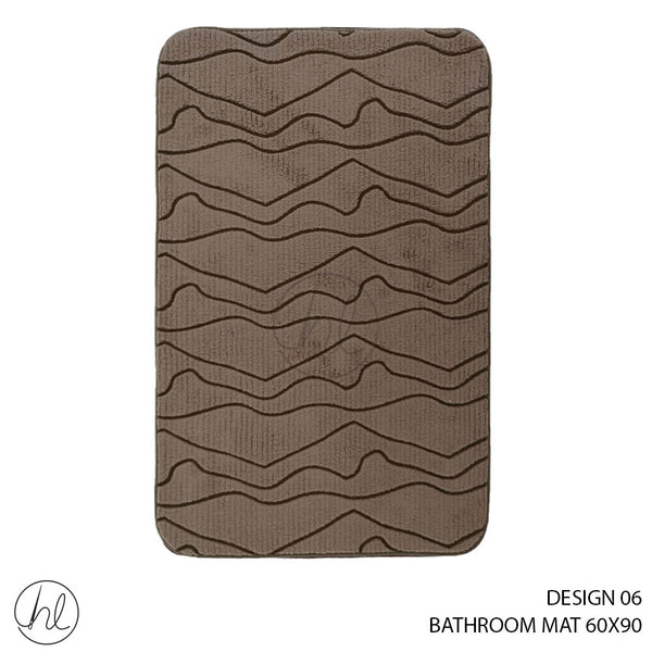 BATHROOM MAT(60X90) (DESIGN 06) (ABY-4963) (BROWN)