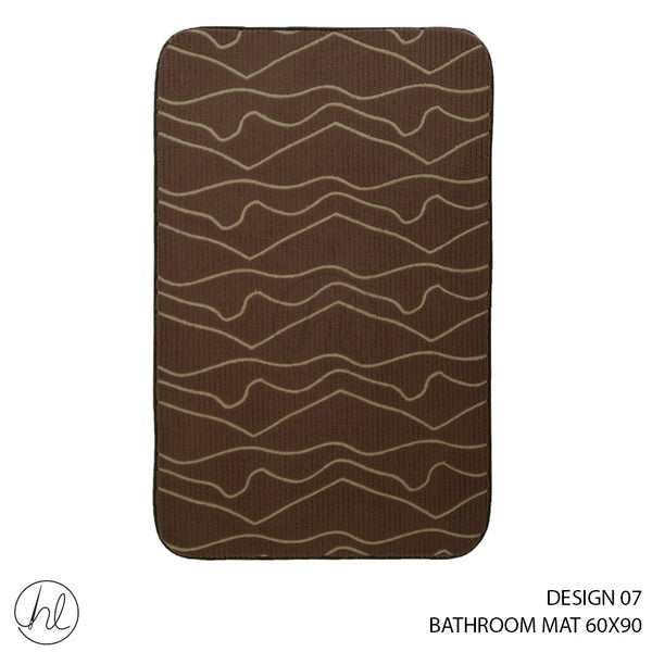 BATHROOM MAT(60X90) (DESIGN 07) (ABY-4963) (BROWN)