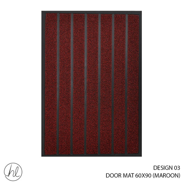 DOOR MAT (60X90) (DESIGN 03) (MAROON)