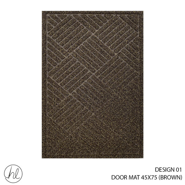 DOOR MAT (45X75) (DESIGN 01) (BROWN)