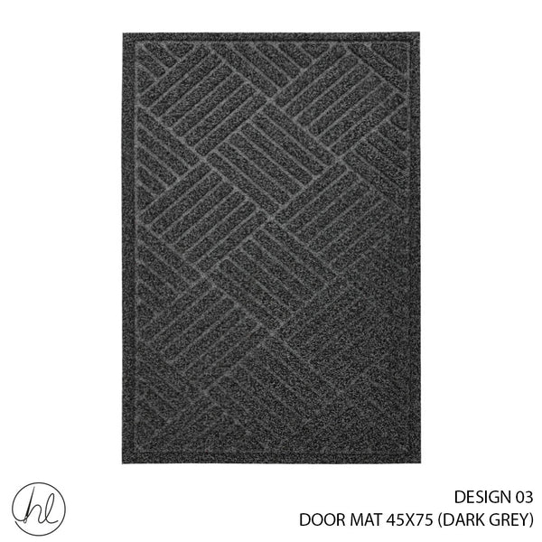 DOOR MAT (45X75) (DESIGN 03) (DARK GREY)