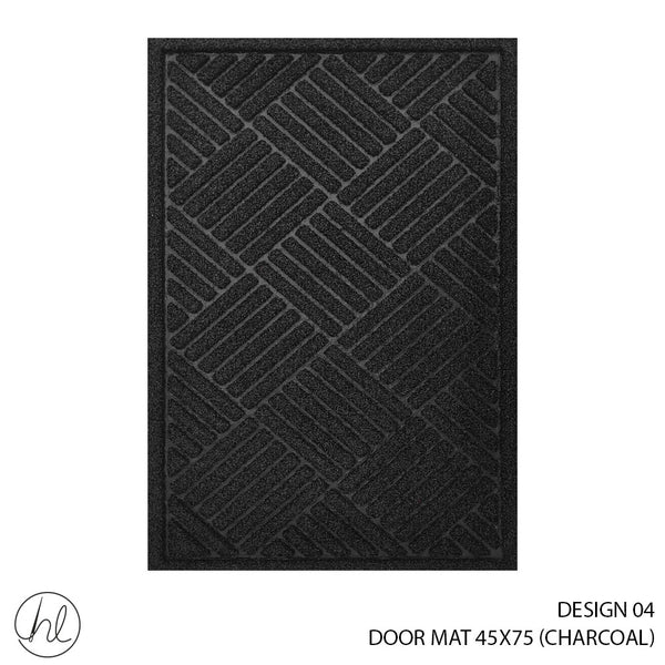 DOOR MAT (45X75) (DESIGN 04) (CHARCOAL)