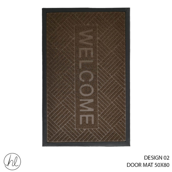 DOOR MAT (50X80) (DESIGN 02) (ABY-4983) (BROWN)