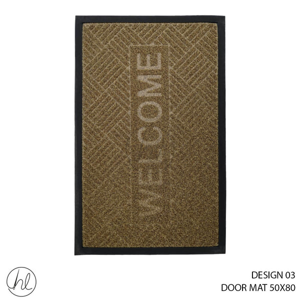 DOOR MAT (50X80) (DESIGN 03) (ABY-4983) (BEIGE)