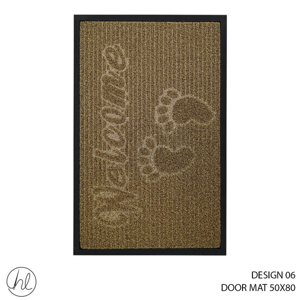 DOOR MAT (50X80) (DESIGN 06) (ABY-4983) (BEIGE)