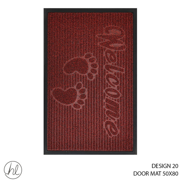 DOOR MAT (50X80) (DESIGN 20) (ABY-4986) (RED)