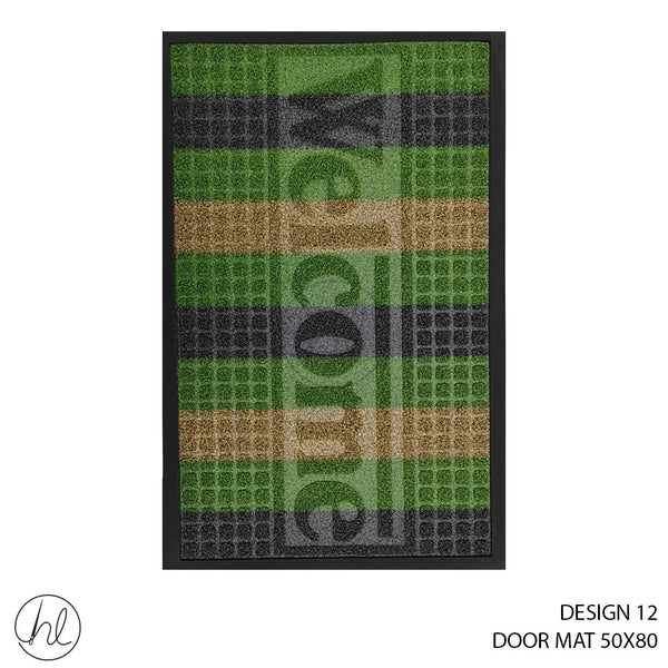 DOOR MAT (50X80) (DESIGN 12) (ABY-4986) (GREEN)
