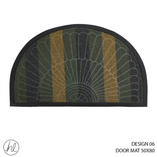 DOOR MAT (50X80) (DESIGN 06) (ABY-4989) (CHARCOAL/FERN)