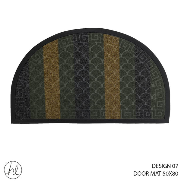 DOOR MAT (50X80) (DESIGN 07) (ABY-4989) (CHARCOAL/FERN)