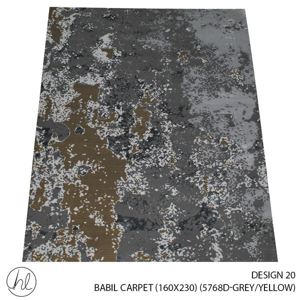 BABIL CARPET (160X230) (DESIGN 20) (GREY/YELLOW)