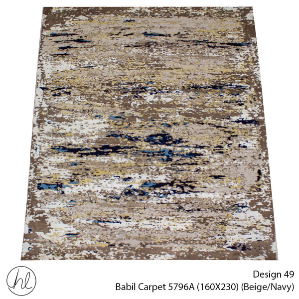 Babil Carpet (160X230) (Design 49) (Beige/Navy)