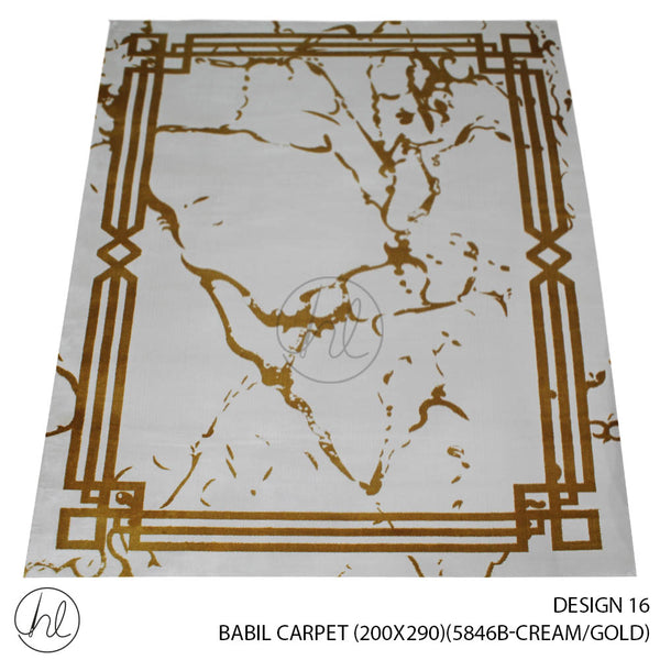 BABIL CARPET (200X290) (DESIGN 16) (CREAM/GOLD)
