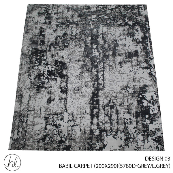 BABIL CARPET (200X290) (DESIGN 03) (GREY/LIGHT GREY)