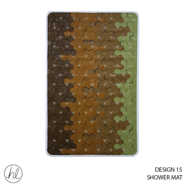 SHOWER MAT (50X80) (DESIGN 15) (ABY4774) (BROWN)