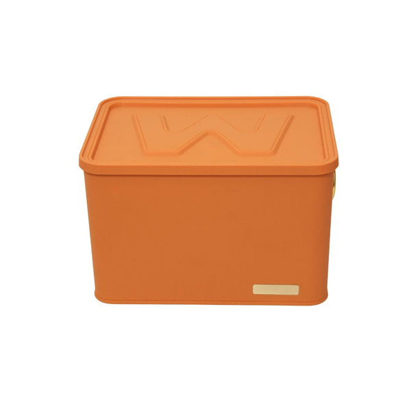STORAGE BOX WITH LID ORANGE MED