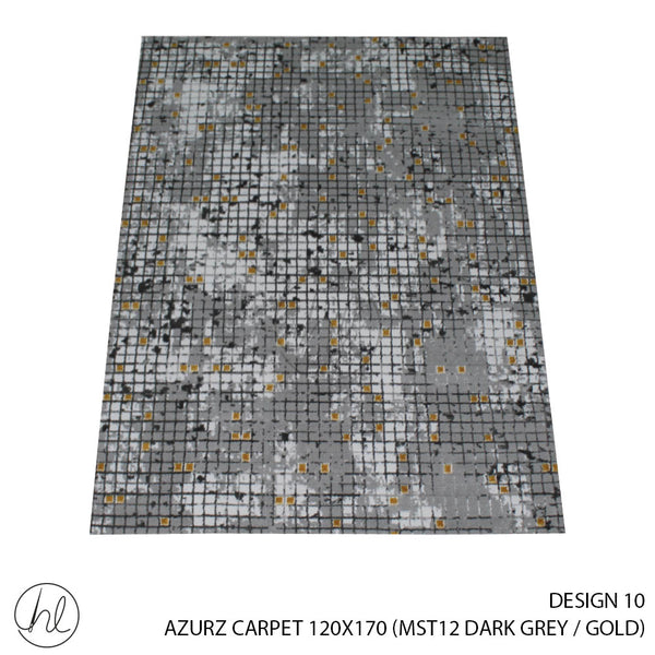 AZURA CARPET (120X170) (DESIGN 10) (DARK GREY / GOLD)