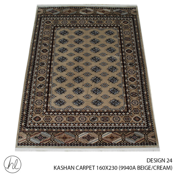 KASHAN CARPET (160X230) (DESIGN 24) (CREAM/BEIGE)