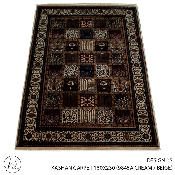 KASHAN CARPET (160X230) (DESIGN 05) (CREAM/BEIGE)