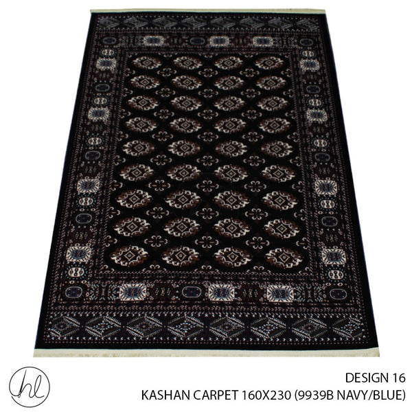 KASHAN CARPET (160X230) (DESIGN 16) (NAVY/BLUE)