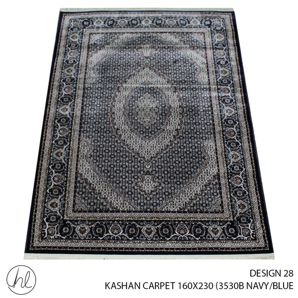 KASHAN CARPET (160X230) (DESIGN 28) (NAVY/BLUE)