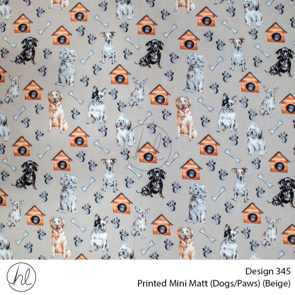 Mini Mat Prt Dogs/Paws