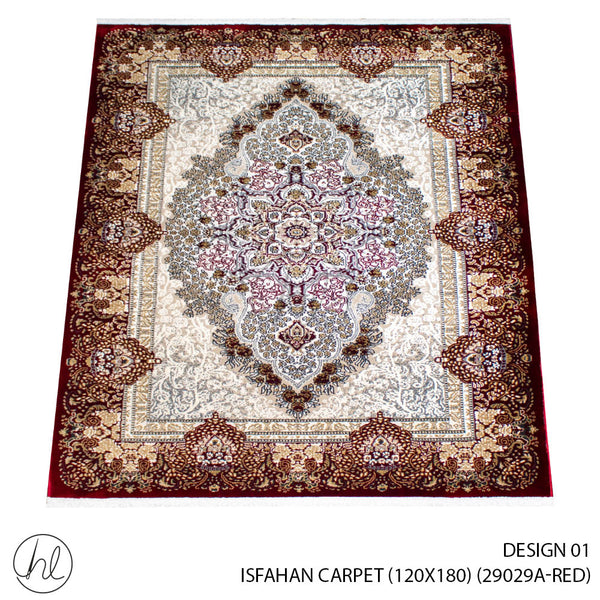 ISFAHAN CARPET (120X180) (DESIGN 01) (RED)