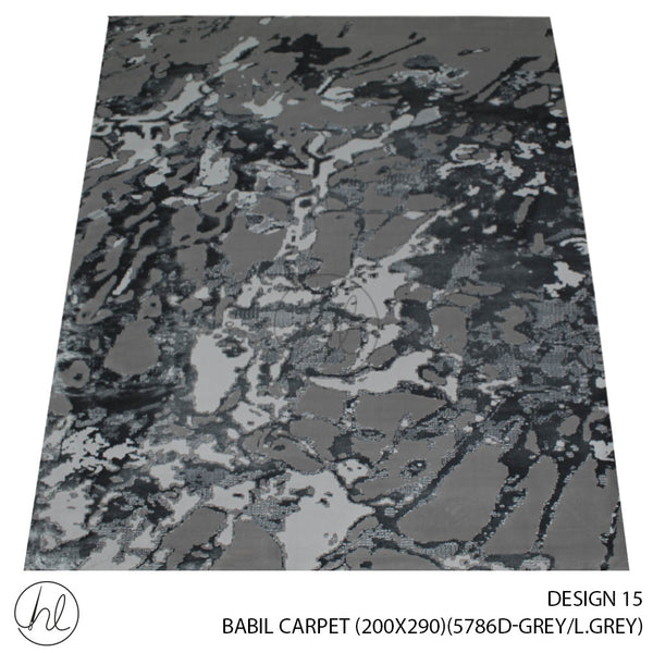 BABIL CARPET (200X290) (DESIGN 15) (DARK GREY/LIGHT GREY)