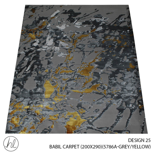 BABIL CARPET (200X290) (DESIGN 25) (GREY/YELLOW)
