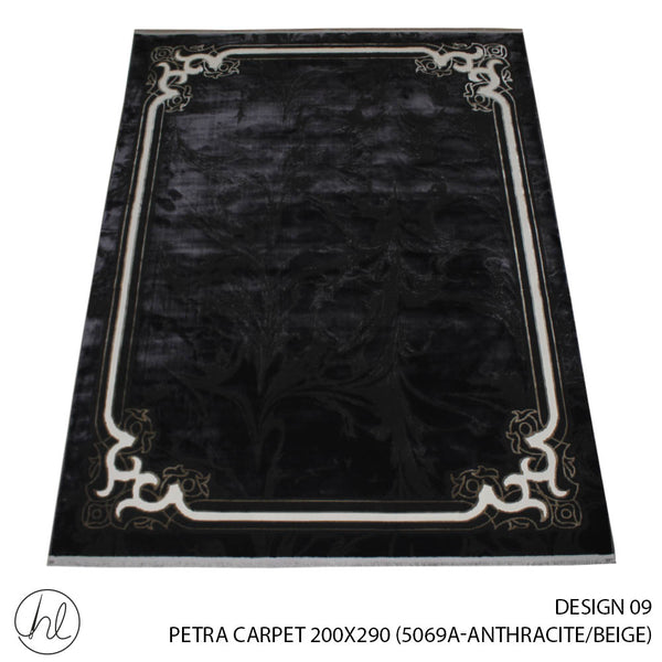 PETRA CARPET (200X290) (DESIGN 09) (ANTHRACITE/BEIGE)