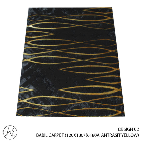 BABIL CARPET (120X180) (DESIGN 02) (ANTRASIT YELLOW)
