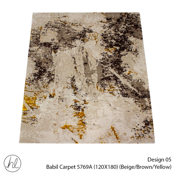 Babil Carpet (120X180) (Design 05) (Beige/Brown/Yellow)