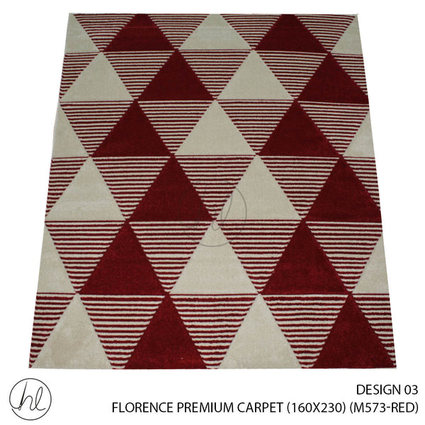 FLORENCE PREMIUM CARPET (160X230) (DESIGN 03) (RED)