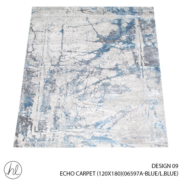 ECHO CARPET (120X180) (DESIGN 09) (BLUE/LIGHT BLUE)