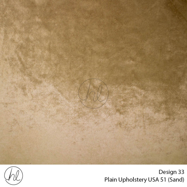 Plain USA Upholstery 54 (Design 33) (Sand) (140cm Wide) Per m