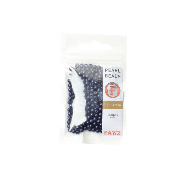 BEADS PEARL 4MM  NAVY FREE