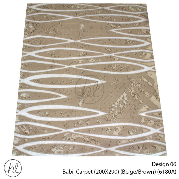 Babil Carpet (200X290) (Design 06) (Beige/Brown)