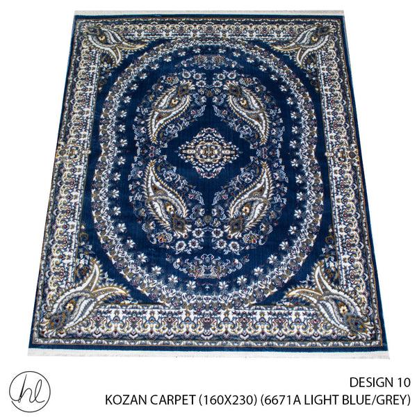 Kozan Carpet (160X230) (Design 10) (Light Blue/Grey)
