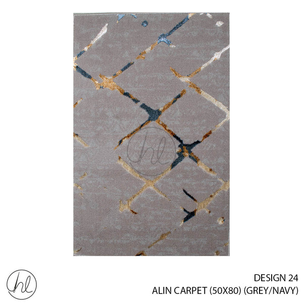 ALIN CARPET (50X80) (DESIGN 24) (GREY/NAVY)