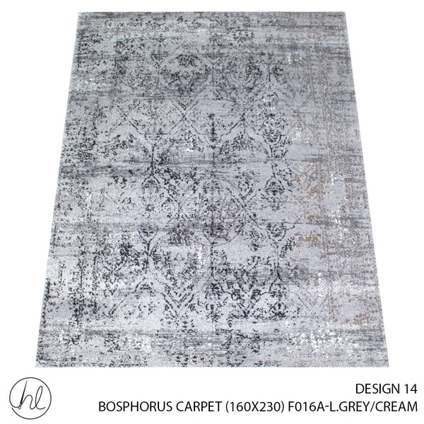 Bosphorus Carpet (160X230) (Design 14) (Light Grey/Cream)
