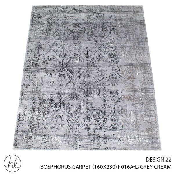 Bosphorus Carpet (160X230) (Design 22) (Light Grey/Cream)
