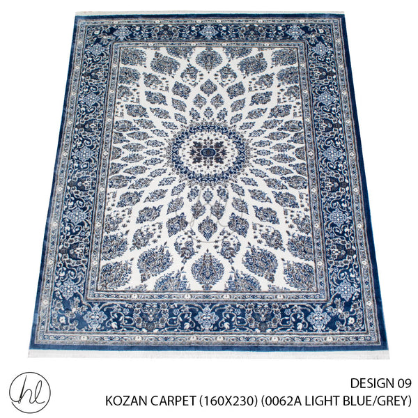 Kozan Carpet (160X230) (Design 09) (Light Blue/Grey)