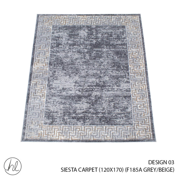 Siesta Carpet (120X170) (Design 03) (Grey/Beige)