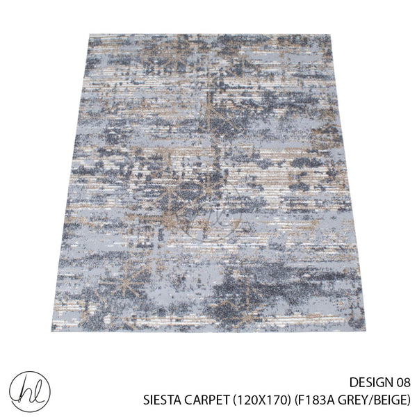 Siesta Carpet (120X170) (Design 08) (Grey/Beige)